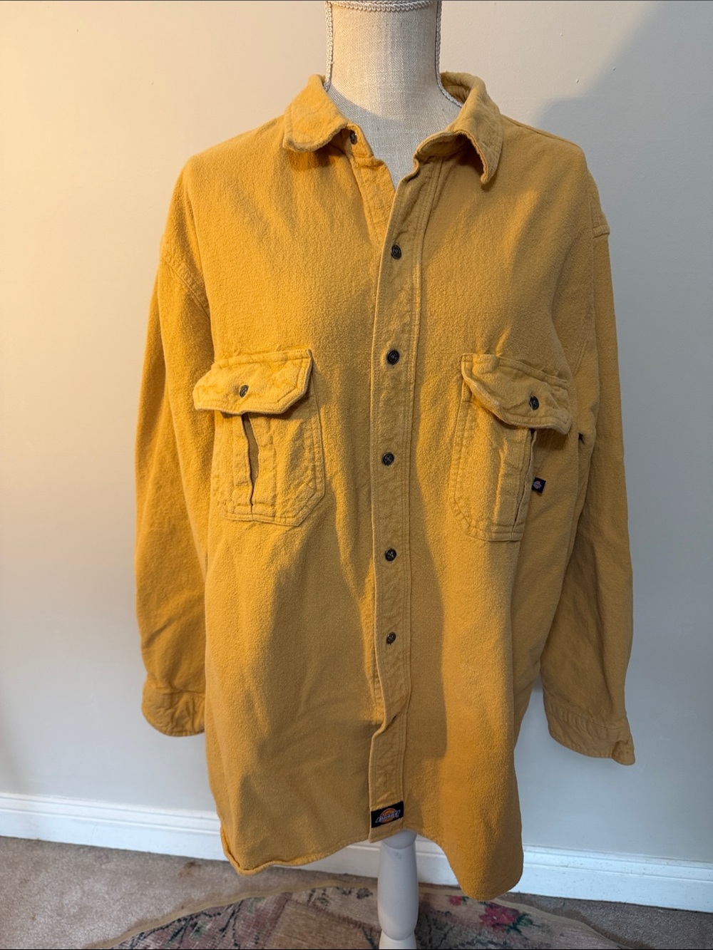 Dickies Vintage Men’s Mustard Yellow Chamois Shirt Jacket